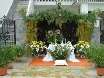 Altar en la casa del Sevillano.