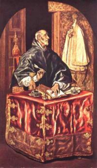 Imagen de San Ildefonso. Obra de El Greco.